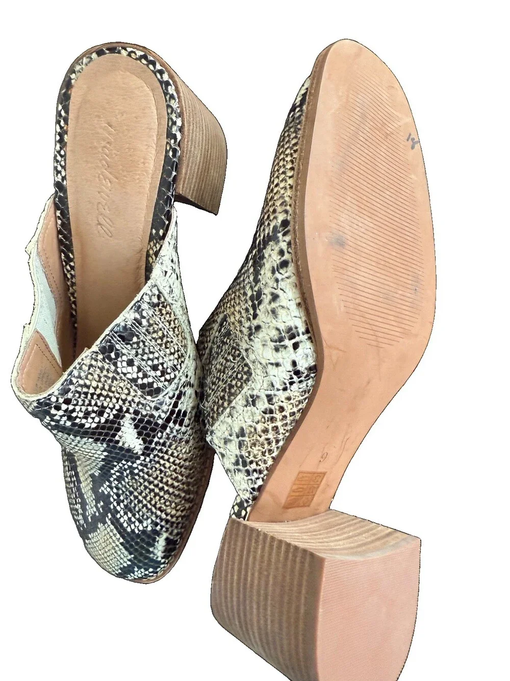 Madewell Snakeskin Leather Slingbacks Size 9 – New Without Box
